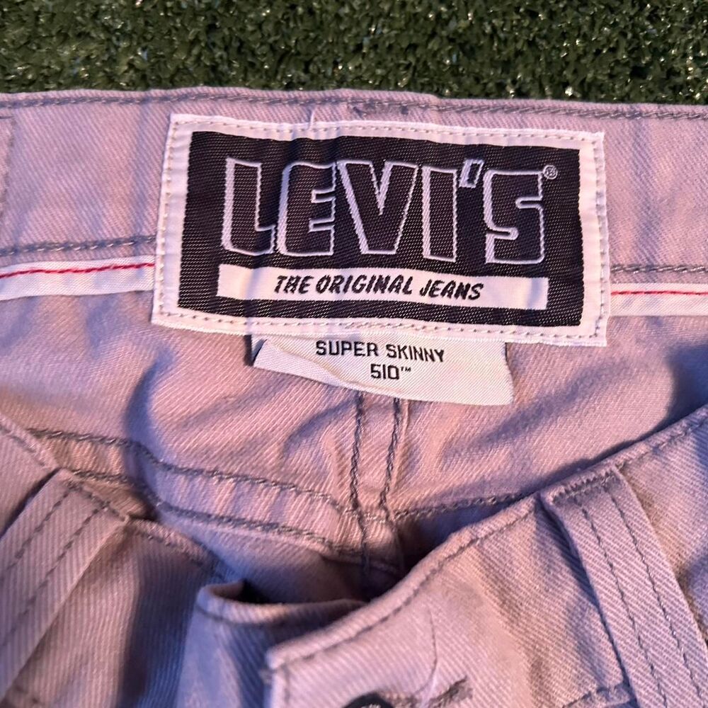 Levi-s Men's Grey and Pink Jeans
